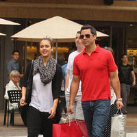 Jessica Alba and Cash Warren go shopping at The Grove